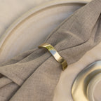 Servetring 4,5cm organisch goud Bedel - Set van 4