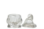 J-Line Decoratieve pot met kerstman - glas - transparant