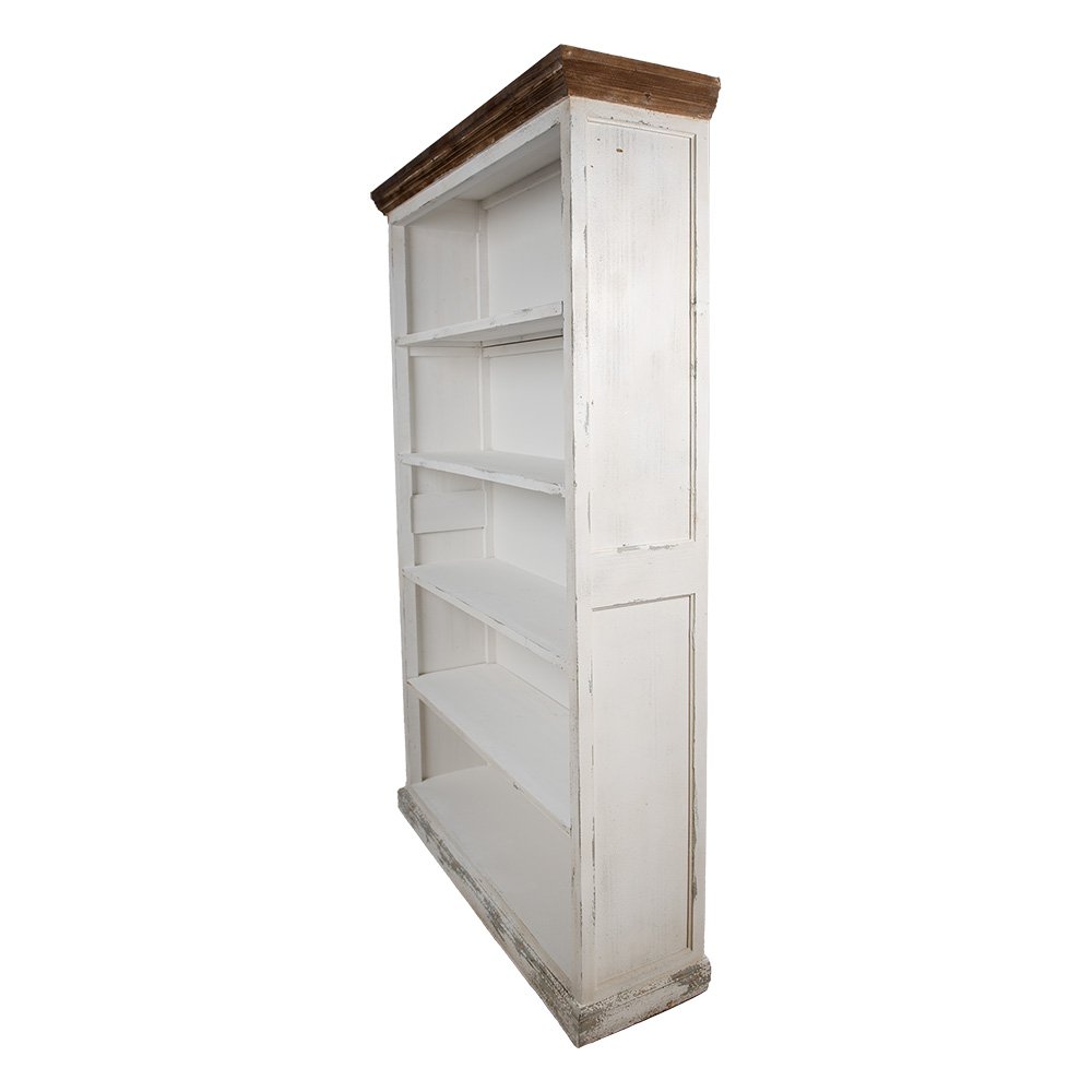 Boekenkast Wit, Hout 120x36x195 cm