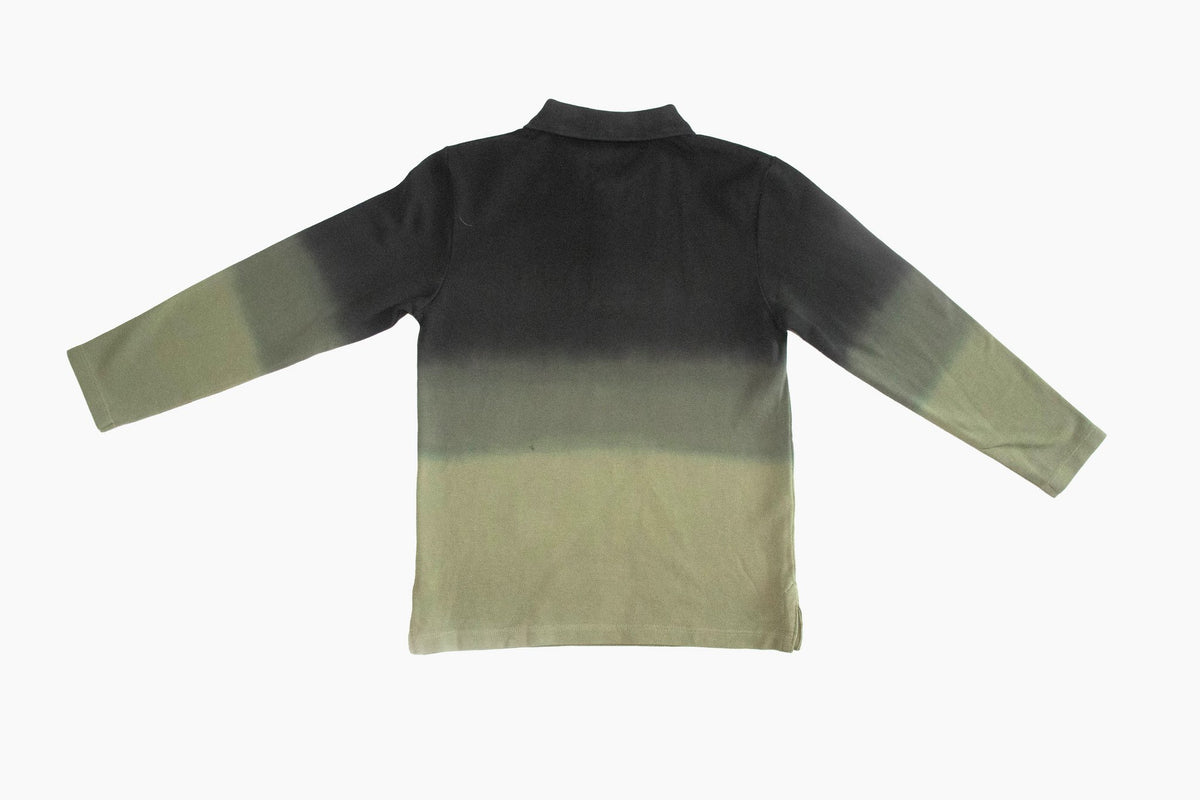 LewyLou NO4 Polo Zwart-Groen – Modern Kleurverloop – Urban Kids Fashion