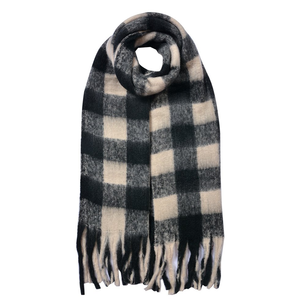 Wintersjaal Dames 39x200 cm Zwart Synthetisch