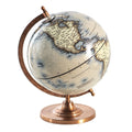 Wereldbol 22x30 cm blauw hout globe