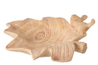 J-Line dienblad Blad + Vogel - magnesiumoxide - beige - L