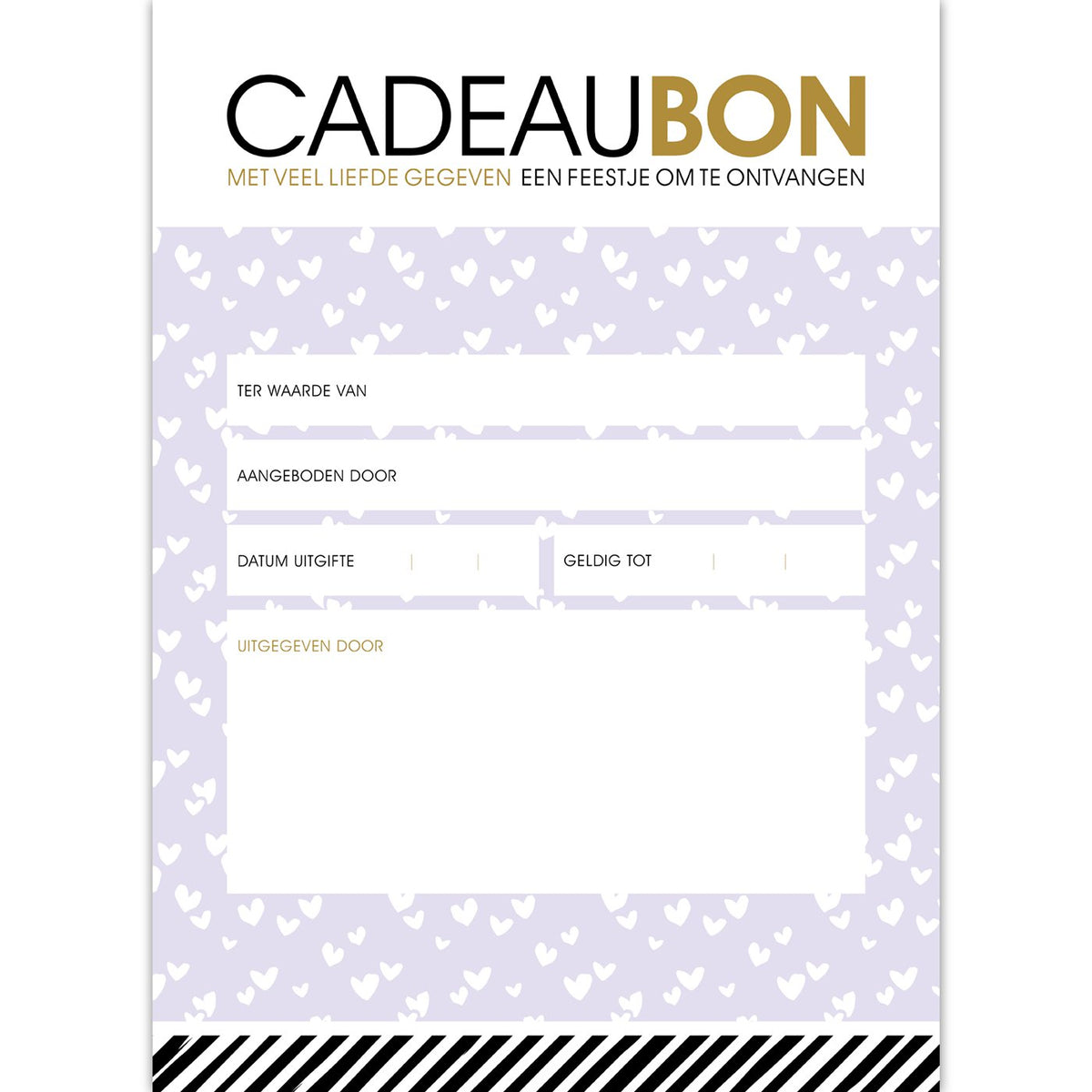 Cadeaubonnen Solo Hearts lila – 25 stuks