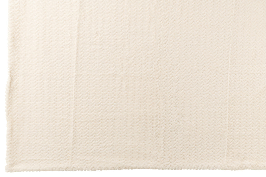 J-Line deken - polyester - wit