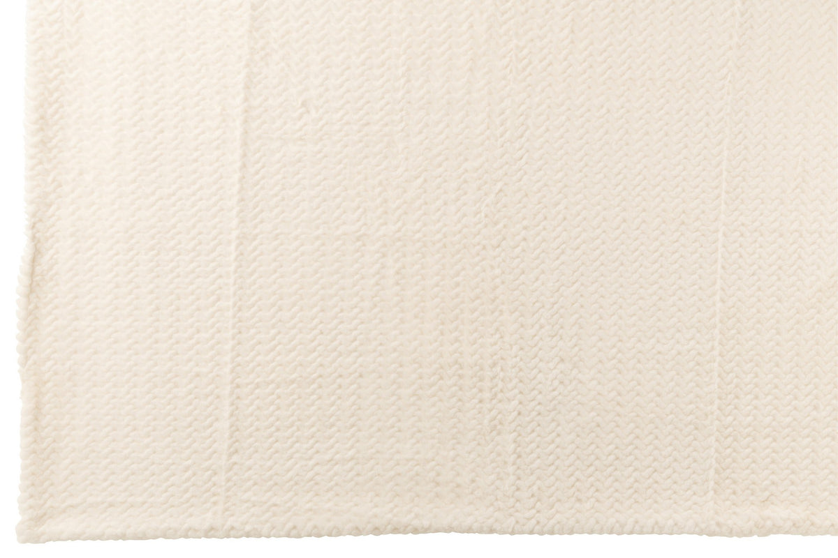 J-Line deken - polyester - wit