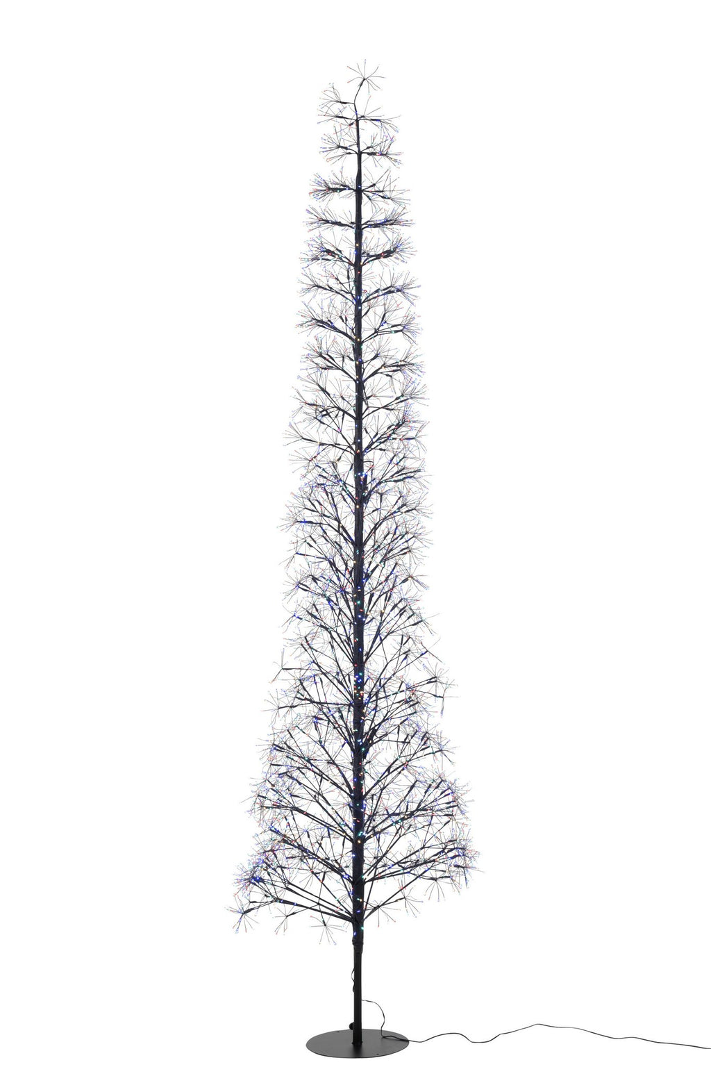 J-Line decoratie Boom Multicolor - ijzer - zwart - extra L - LED