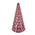 Kerstdecoratie Beld Kerstboom Ø 16x33 cm Roze Glas