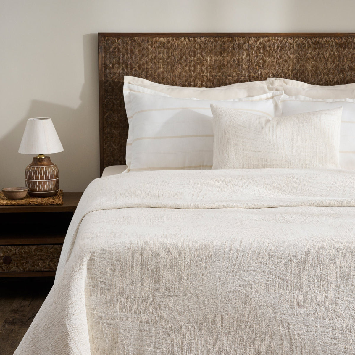 Bedset | Jacquard Palmschaduw | Koning, 8-delige set