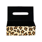*tissuebox koehuid luipaard 25x14x9cm*