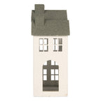 Decoratie Beeld Huis 25x15x47 cm Wit Metaal