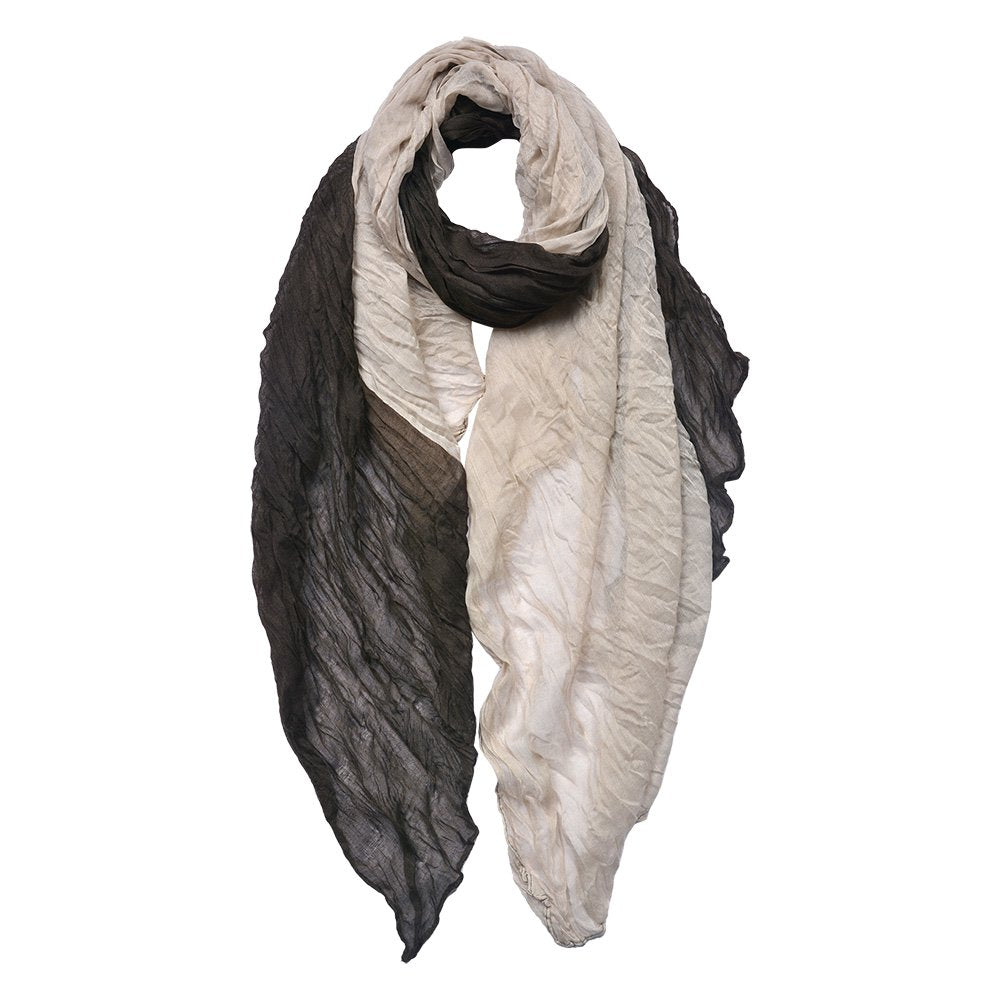 Sjaal Dames Effen 90x180 cm Zwart Wit Synthetisch Shawl Dames