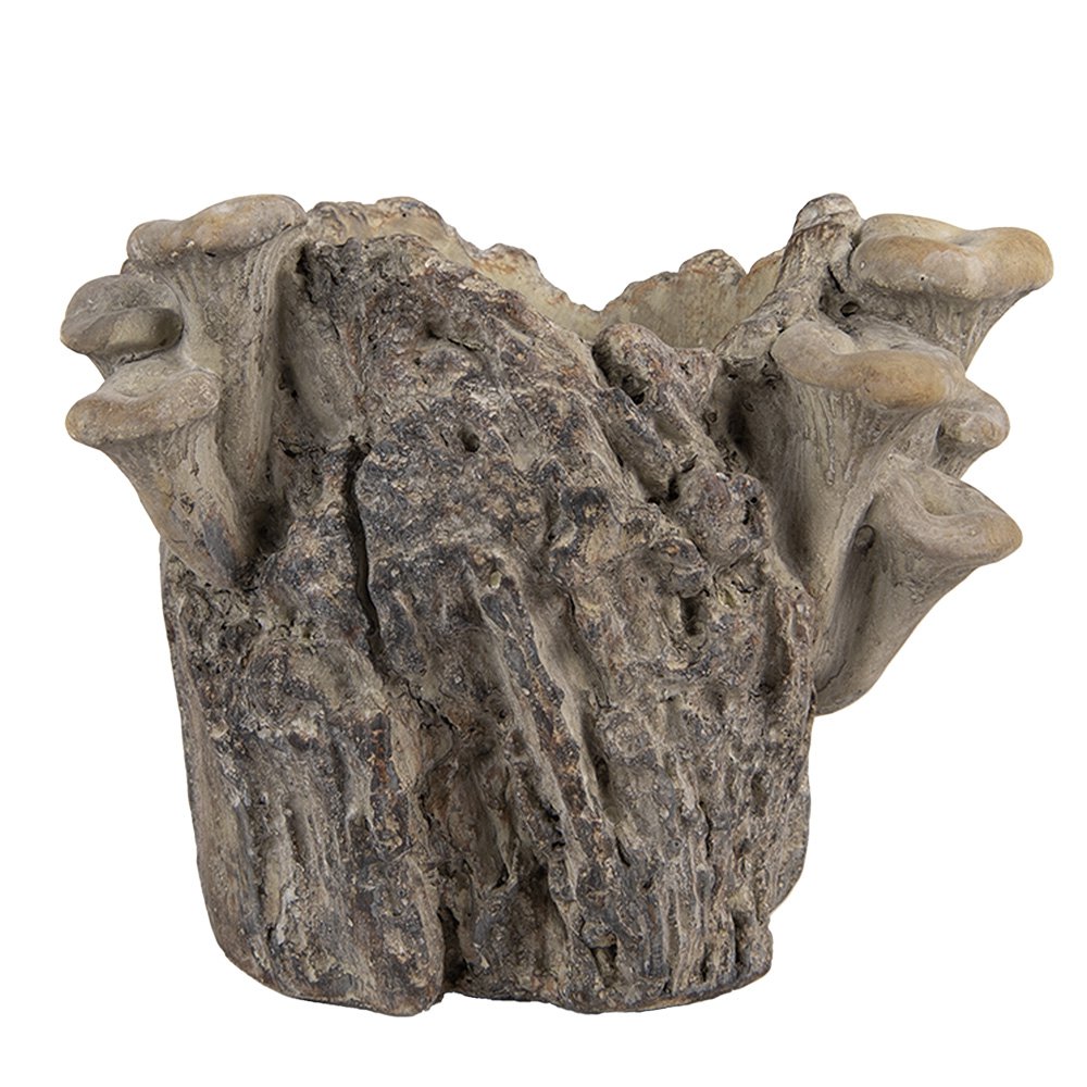 Bloempot 19x17x16 cm Bruin Steen