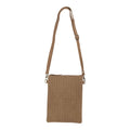 Crossbody tas verticaal geweven bruin 23x17cm (bos taurus taurus)