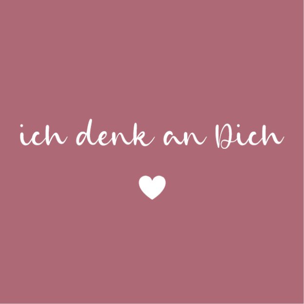 Wenskaart - Ich denk aan Dich