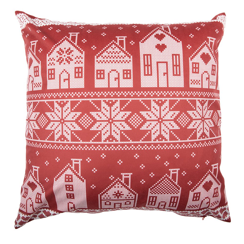 Kussenhoes 45x45 cm Rood Polyester Kerst