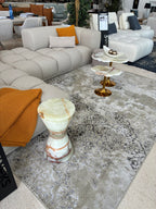 Eigentijdse accenttafel in witte onyx