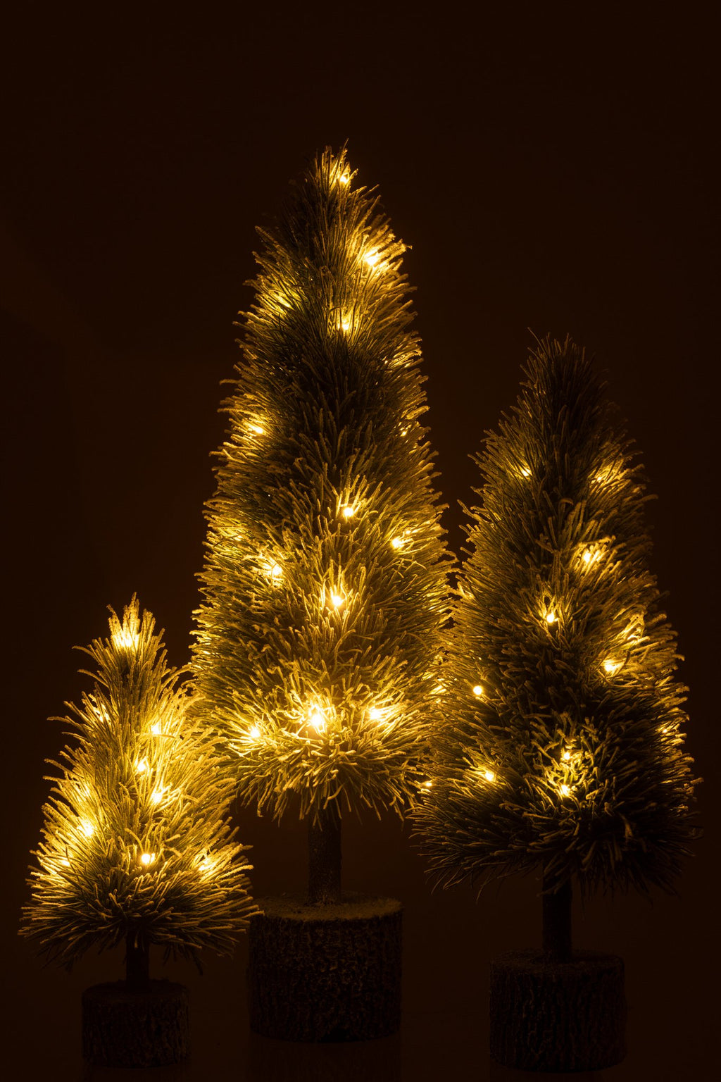 J-Line Kerstboom B+Led Kunststof Sneeuw Groen Large