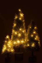 J-Line Kerstboom B+Led Kunststof Sneeuw Groen Large