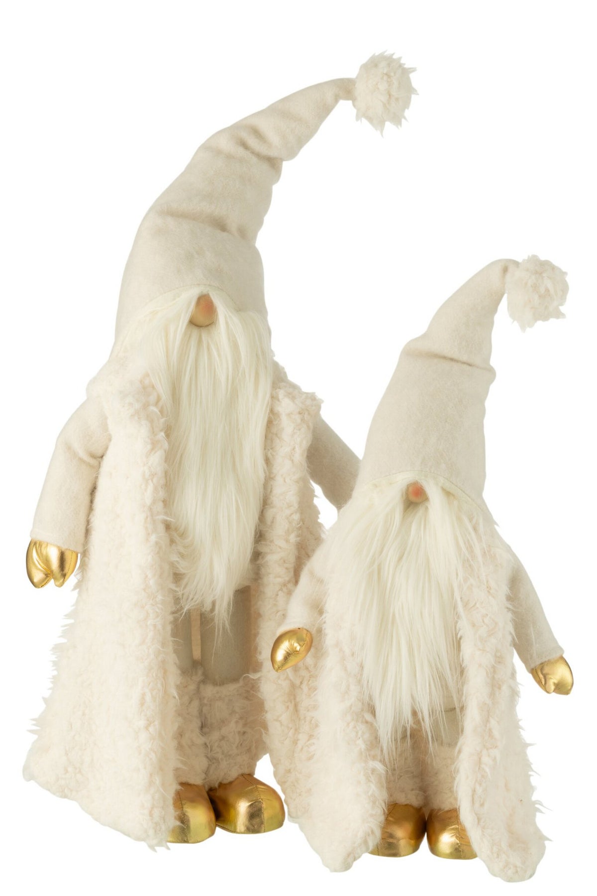 J-Line Kabouter Lang Jas Textiel Creme/Goud Large