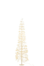 J-Line decoratie Boom - warm witte - ijzer - wit - L - LED
