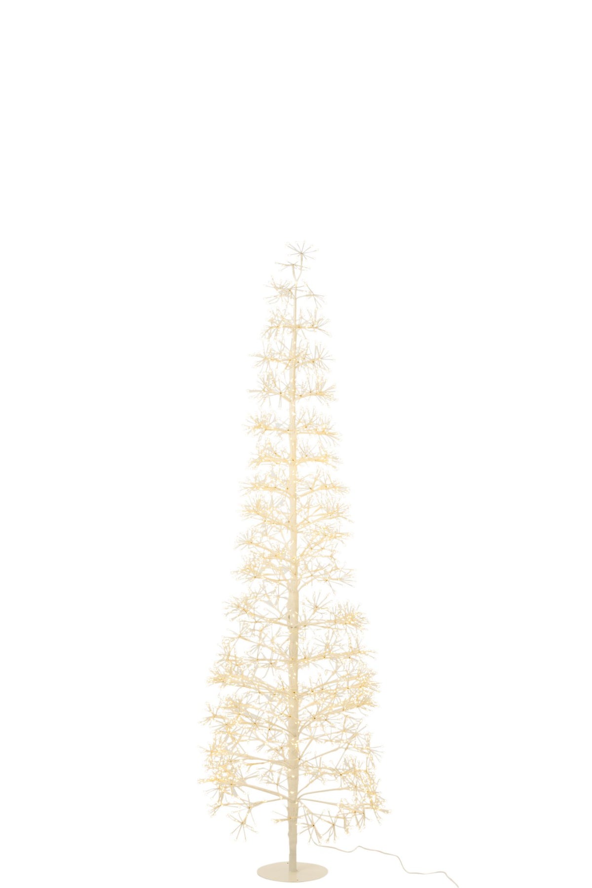 J-Line decoratie Boom - warm witte - ijzer - wit - L - LED
