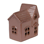 Decoratie Huis met LED 10x6x12 cm Roze Keramiek