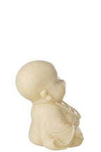 J-Line decoratie Monnik Zen - polyresin - geel - S