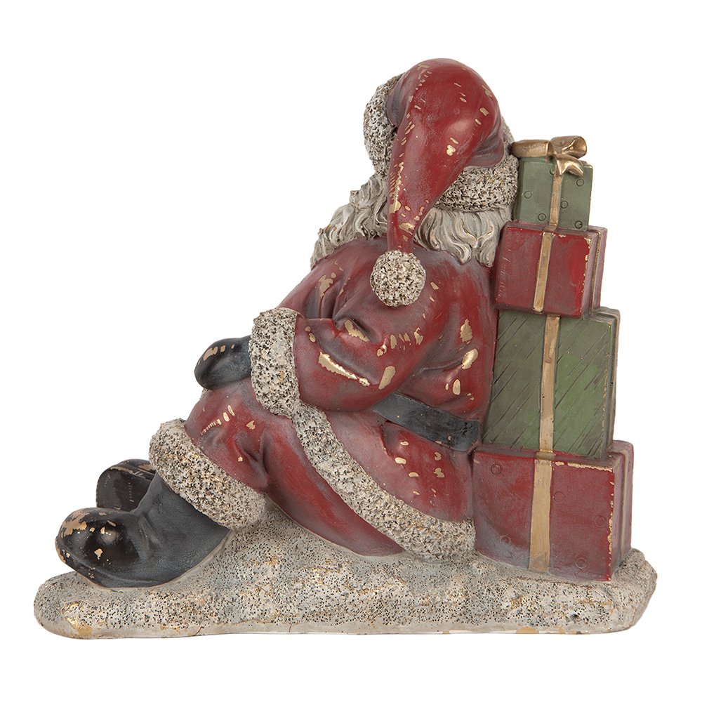Kerstdecoratie Beeld Kerstman 23x19x19 cm Rood Kunststof