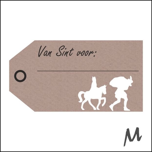 Van Sint voor: - wensetiket - rol van 500