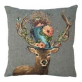 Gobelin kussen funky deer hoed 45x45cm
