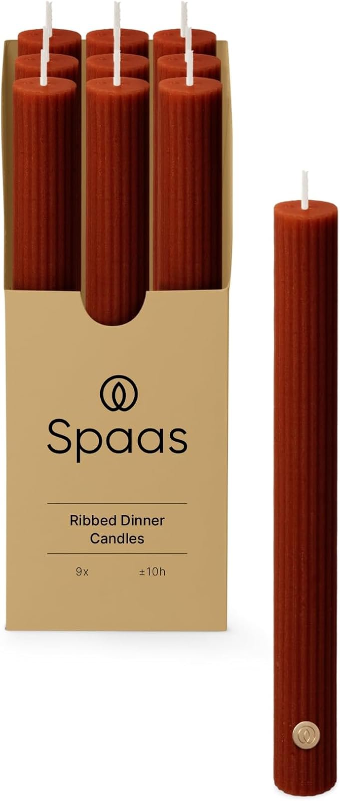 Ribbed dinerkaars 9 stuks bordeaux