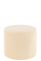 J-Line poef - ribfluweel/textiel - creme