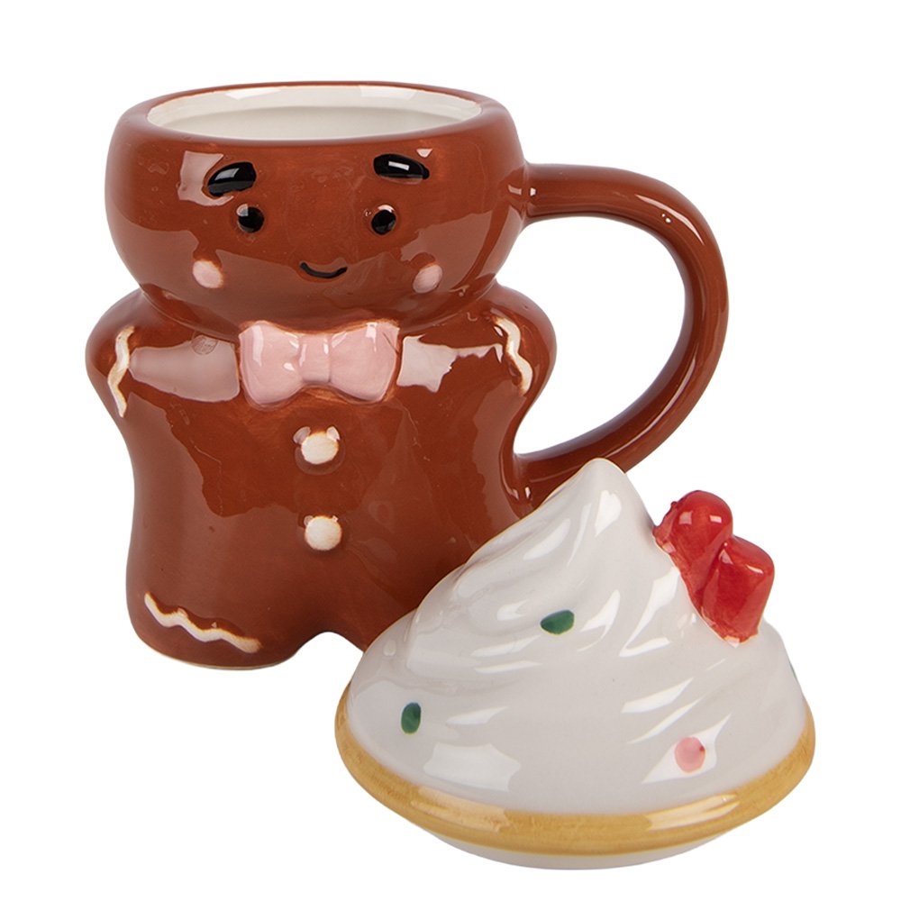 Mok Gingerbread man 250 ml Bruin Keramiek