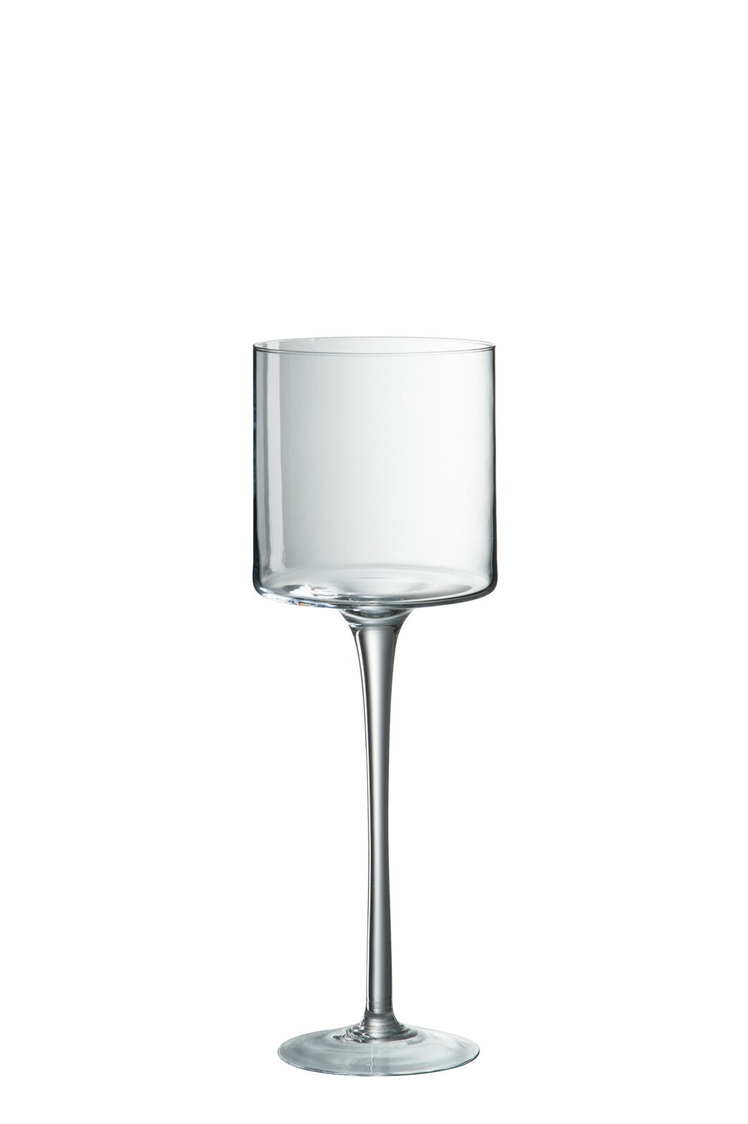 J-Line vaas Cilinder Reliëf - glas - transparant - L