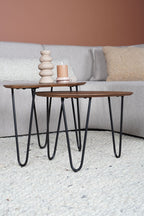 Salontafel Fabio - Espresso Mangohout - Set van 2