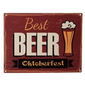 Tekstbord 33x25 cm Rood IJzer Wandbord