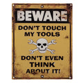 Tekstbord 20x25 cm Geel IJzer Wandbord
