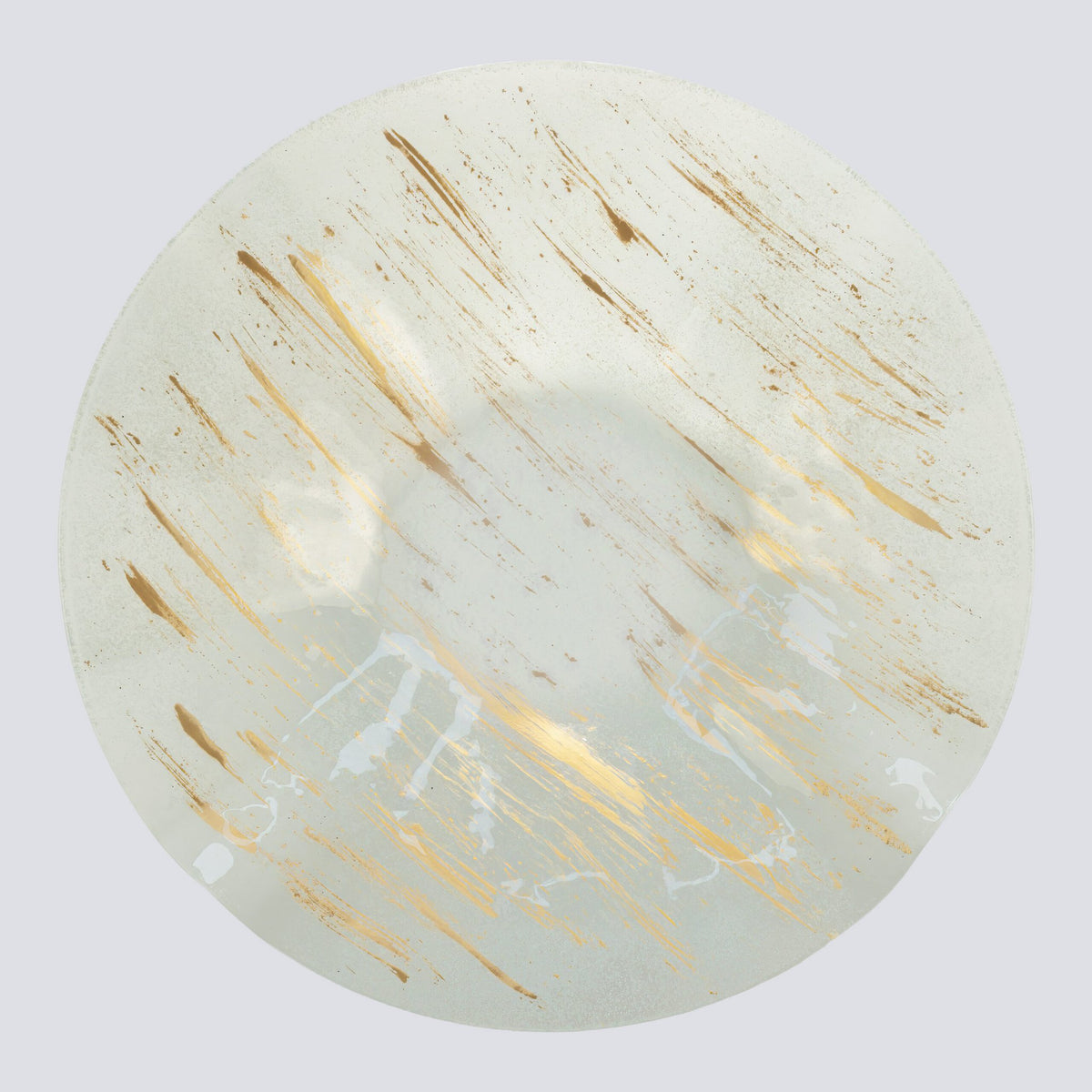 Tijdloze Golvende Kom 12x5 Green Strokes