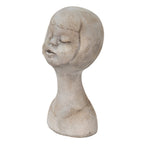 Buste meisje 12x11x24 cm beige steen