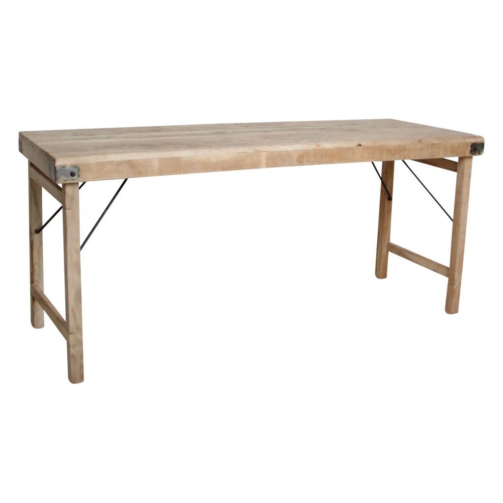 Limewash inklapbare markttafel/eettafel - 172x60x76 cm