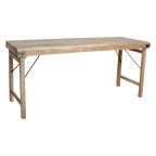 Limewash inklapbare markttafel/eettafel - 172x60x76 cm
