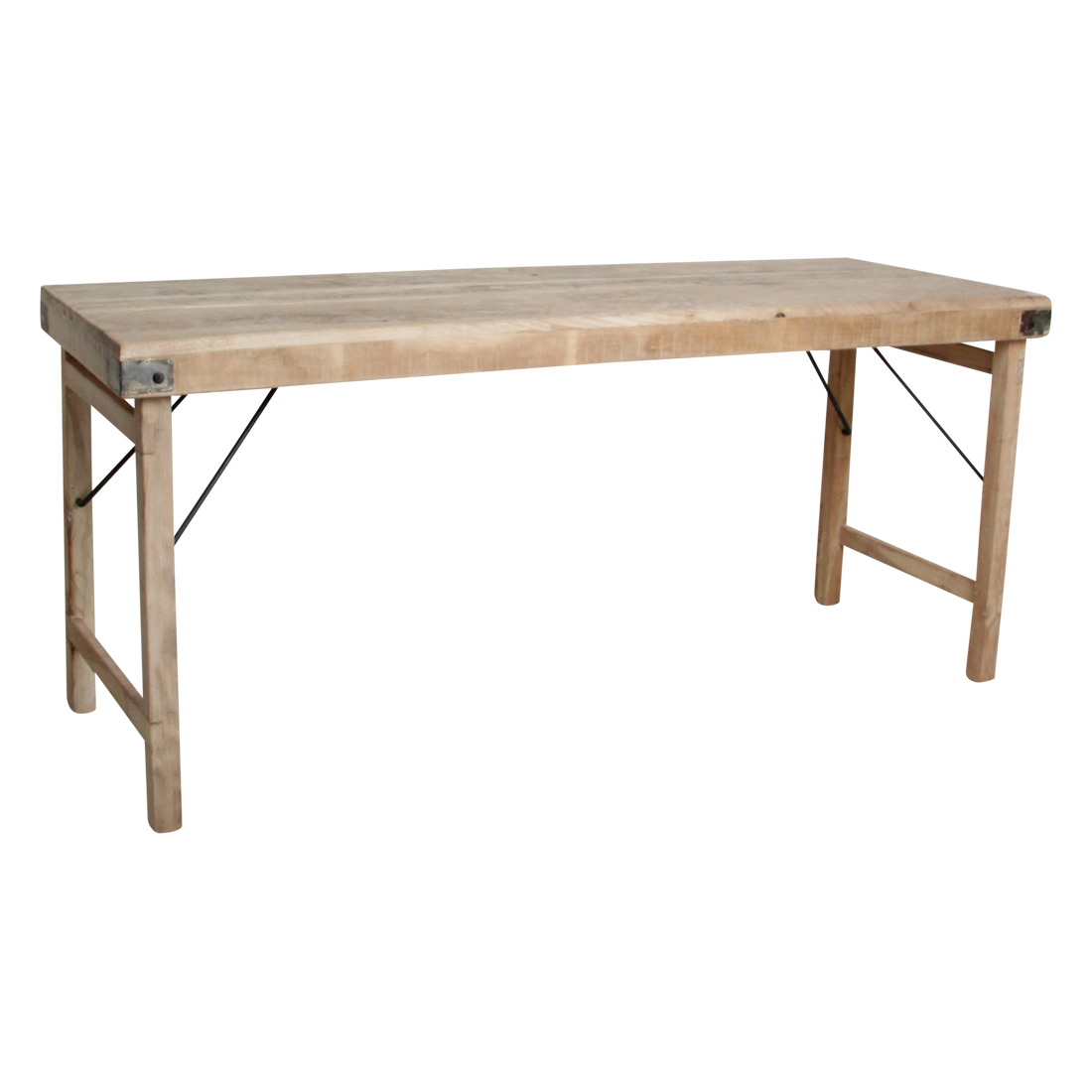 Limewash inklapbare markttafel/eettafel - 172x60x76 cm