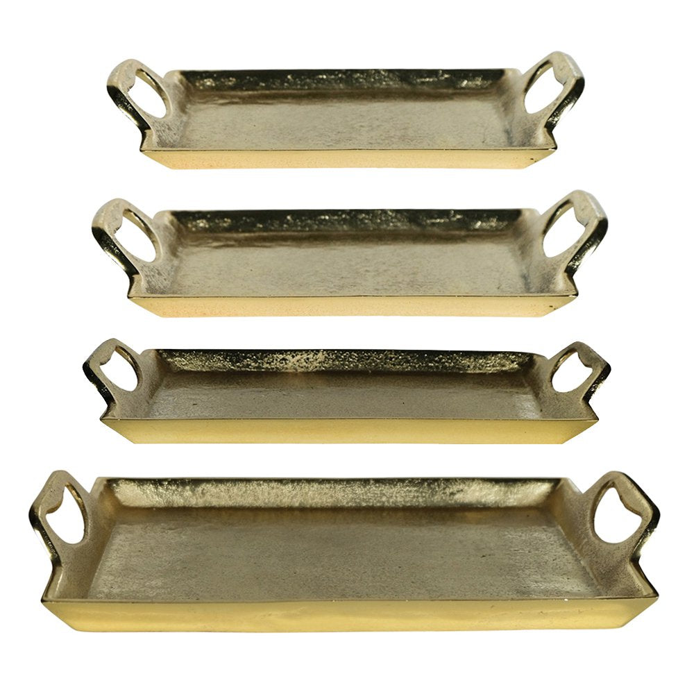 Dienblad rechthoek champagne goud 35cm