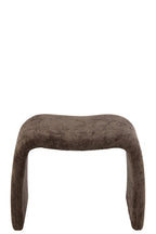 J-Line kruk N shape - textiel - donkerbruin