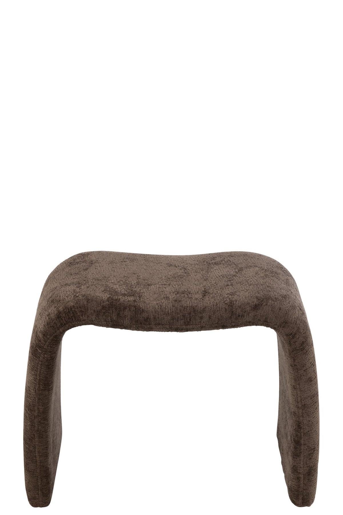 J-Line kruk N shape - textiel - donkerbruin
