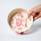 Serveerschaal | Keramische handgeschilderde verjaardagstaart | 5 inch