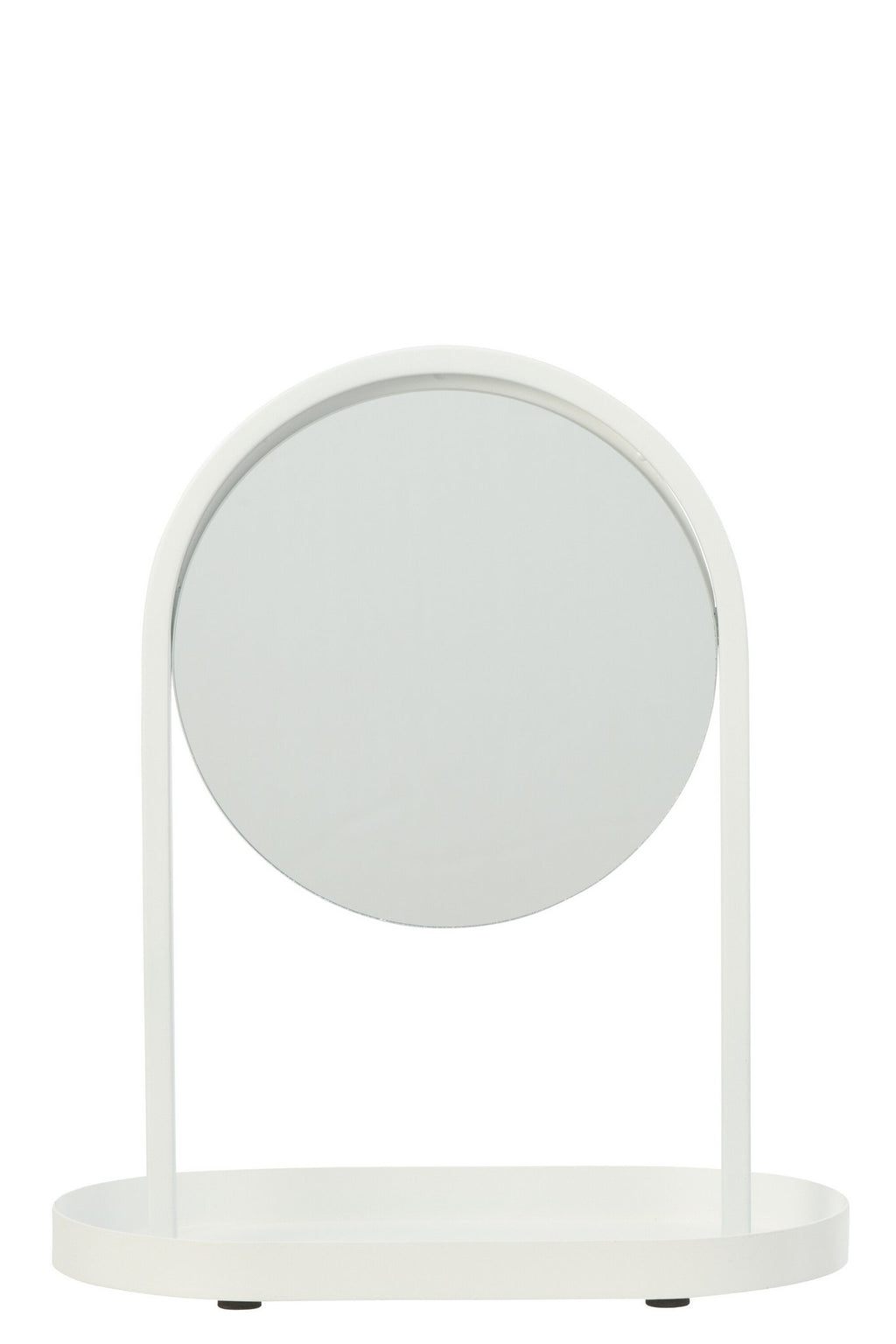 J-Line spiegel + juwelenhouder - ijzer - wit - S