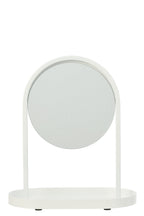 J-Line spiegel + juwelenhouder - ijzer - wit - S