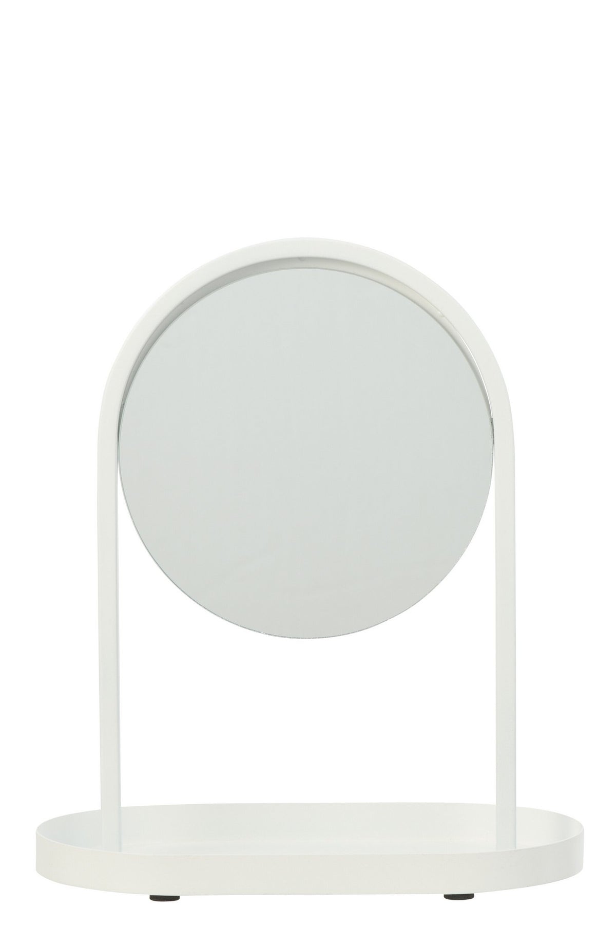 J-Line spiegel + juwelenhouder - ijzer - wit - S
